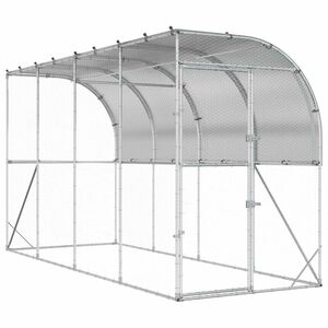 vidaXL Kurn&iacute;k proti zdi Stř&iacute;brn&aacute; 600 x 150 x 215 cm Pozinkovan&aacute; ocel