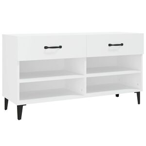 vidaXL Botn&iacute;k b&iacute;l&yacute; 102 x 35 x 55 cm kompozitn&iacute; dřevo