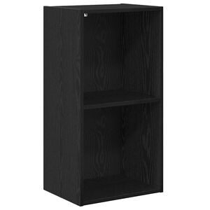 vidaXL Knihovna 2 &uacute;rovn&iacute; 40 x 30 x 77 cm Kompozitn&iacute; dřevo Čern&yacute; dub