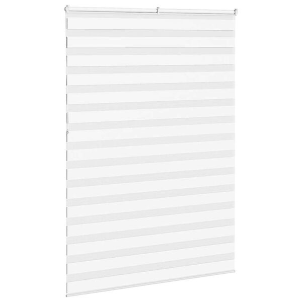 vidaXL Zebra roleta b&iacute;l&aacute; 160x230 cm &scaron;&iacute;řka l&aacute;tky 155,9 cm polyester