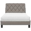 vidaXL Postel s matrac&iacute; taupe 100 x 200 cm textil