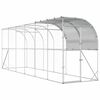 vidaXL Kurn&iacute;k proti zdi Stř&iacute;brn&aacute; 600 x 100 x 215 cm Pozinkovan&aacute; ocel