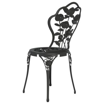 vidaXL Bistro židle 2 ks litý hliník černé