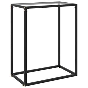 vidaXL Konzolov&yacute; stolek transparentn&iacute; 60 x 35 x 75 cm tvrzen&eacute; sklo