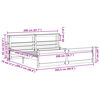 vidaXL Rám postele s čelem 200 x 200 cm masivní borové dřevo