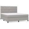 vidaXL Box spring postel s matrac&iacute; světle &scaron;ed&aacute; 160 x 200 cm textil
