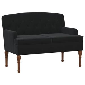vidaXL Pohovka s knofl&iacute;kov&yacute;m pro&scaron;&iacute;v&aacute;n&iacute;m Čern&aacute; 111 x 65 x 79 cm Samet