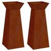 vidaXL Sloupov&yacute; květin&aacute;č 2 pcs Stř&iacute;brn&aacute; 40 x 40 x 100 cm
