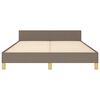 vidaXL Rám postele bez matrace taupe 140 x 190 cm textil