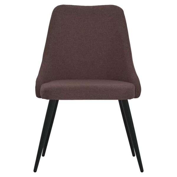 vidaXL J&iacute;deln&iacute; židle 2 ks tmavě hněd&eacute; textil