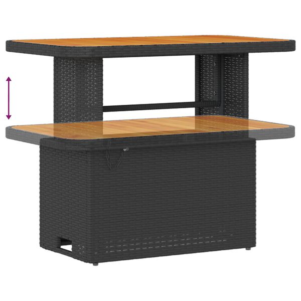 vidaXL Sada zahradn&iacute;ch pohovek 8 pcs Čern&aacute; polyratan