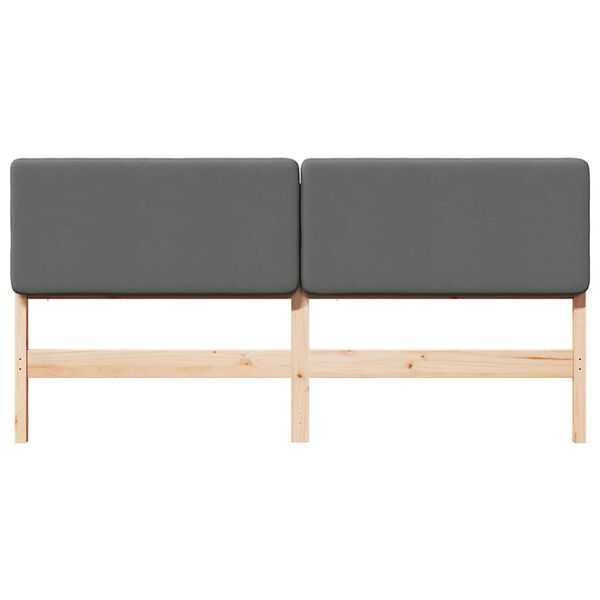 vidaXL Čalouněn&eacute; čelo postele s čelo Hněd&aacute; a světle &scaron;ed&aacute; 200 cm