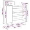 vidaXL Skř&iacute;ň na obuv Star&eacute; dřevo 100,5 x 28 x 100 cm kompozitn&iacute; dřevo