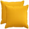 vidaXL Pol&scaron;t&aacute;ř 2 ks HOUTEN Světl&aacute; žlut&aacute; 80 x 80 cm Fale&scaron;n&yacute; len