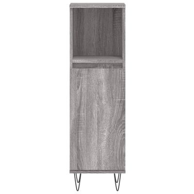 vidaXL 3dílný set koupelnových skříněk šedý sonoma kompozitní dřevo