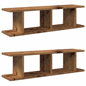 vidaXL N&aacute;stěnn&eacute; police 2 ks old wood 75 x 18 x 20 cm kompozitn&iacute; dřevo