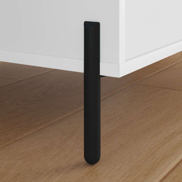 vidaXL N&aacute;bytkov&eacute; nohy 12 pcs Čern&aacute; 66 x 36 x 160 mm Železo