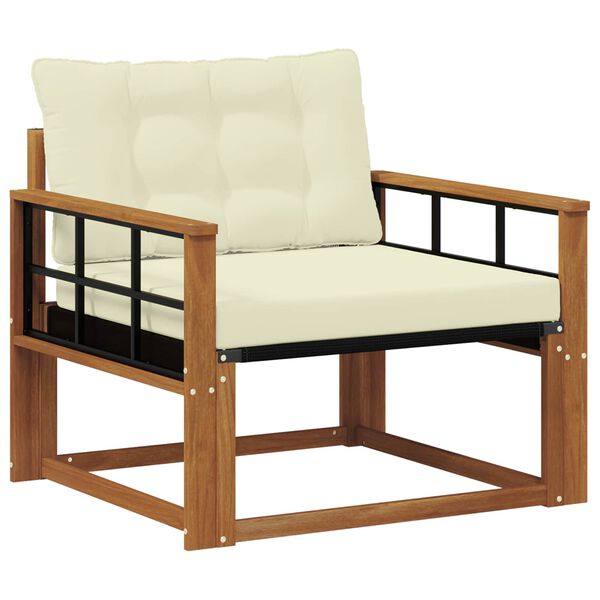 vidaXL Venkovn&iacute; pohovkov&aacute; souprava Masivn&iacute; ak&aacute;ciov&eacute; dřevo a Textilene