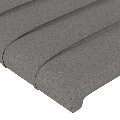 vidaXL Čelo postele 2 ks tmavě šedé 80 x 5 x 78/88 cm textil
