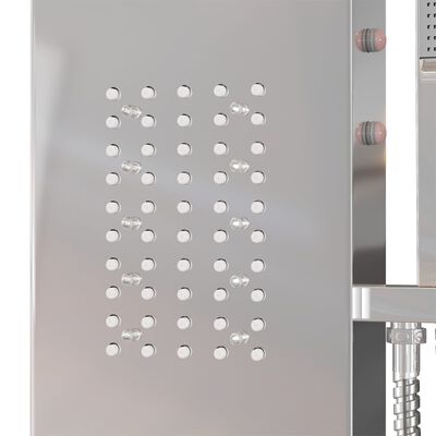 vidaXL Sprchový panel set nerezová ocel zaoblený