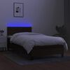 vidaXL Box spring postel s matrac&iacute; a LED čern&aacute; 80 x 200 cm textil