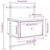 vidaXL Nočn&iacute; stolek n&aacute;stěnn&yacute; dub sonoma 35x30x51 cm kompozitn&iacute; dřevo