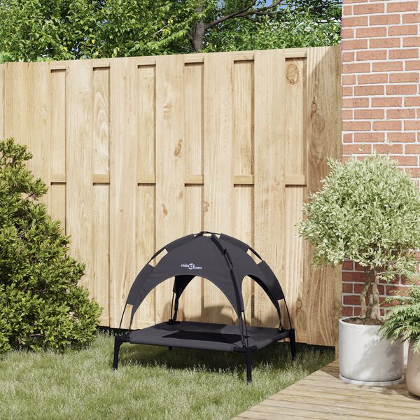 vidaXL Ps&iacute; postel Čern&aacute; 76 x 62 x 70,5 cm Ocel