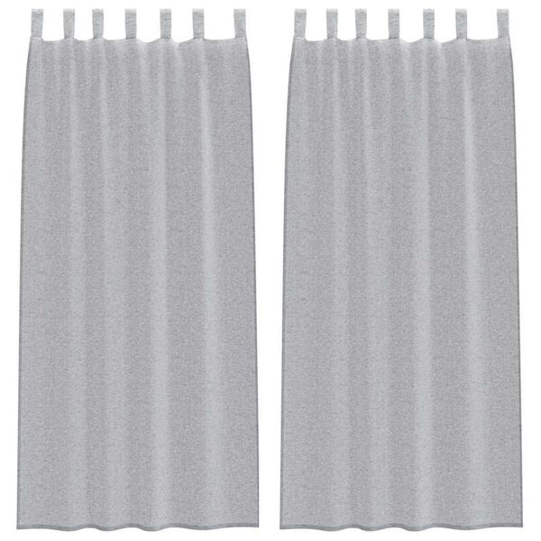 vidaXL Voile Záclona 2 pcs Tmavě šedá 225 x 140 cm Polyester