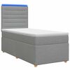 vidaXL Postel boxspring s matrac&iacute; Světle &scaron;ed&aacute; 100 x 200 cm Textil