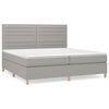 vidaXL Box spring postel s matrac&iacute; světle &scaron;ed&aacute; 200 x 200 cm textil