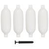 vidaXL | N&aacute;razn&iacute;ky na loď | B&iacute;l&aacute; 58,5 x 16,5 cm PVC