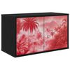vidaXL N&aacute;stěnn&aacute; TV skř&iacute;ň AACHEN 69 x 33 x 40 cm Čern&yacute; dub