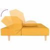 vidaXL 2místná rozkládací pohovka se 2 polštáři žlutá textil