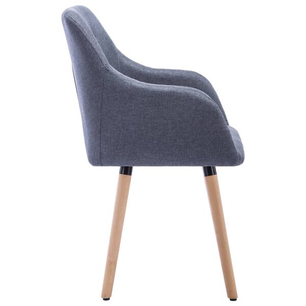 vidaXL J&iacute;deln&iacute; židle 2 ks tmavě &scaron;ed&eacute; textil