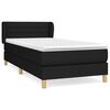 vidaXL Box spring postel s matrac&iacute; čern&aacute; 80 x 200 cm textil