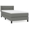 vidaXL Box spring postel s matrac&iacute; tmavě &scaron;ed&aacute; 100 x 200 cm textil