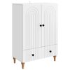 vidaXL Serv&iacute;rovac&iacute; skř&iacute;ň B&iacute;l&aacute; 66 x 34,5 x 95 cm Kompozitn&iacute; dřevo