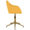 vidaXL Otočn&aacute; j&iacute;deln&iacute; židle žlut&aacute; samet