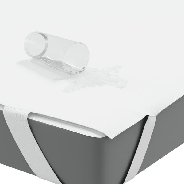 vidaXL Chránič matrace bílý 90 x 220 cm nepropustný