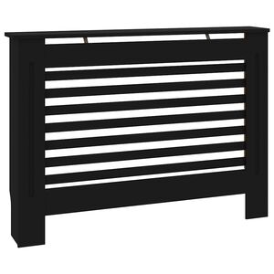 vidaXL Kryt na radi&aacute;tor čern&yacute; 112 x 19 x 81,5 cm MDF
