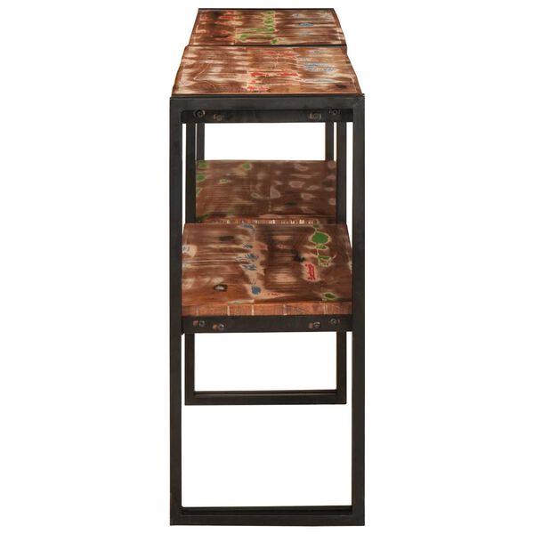 vidaXL Konzolový stolek s policí Vícebarevný masivní recyklované dřevo