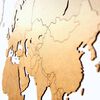 MiMi Innovations Dřevěn&aacute; n&aacute;stěnn&aacute; mapa světa Luxury hněd&aacute; 130 x 78 cm