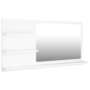 vidaXL Koupelnov&eacute; zrcadlo b&iacute;l&eacute; 90 x 10,5 x 45 cm kompozitn&iacute; dřevo