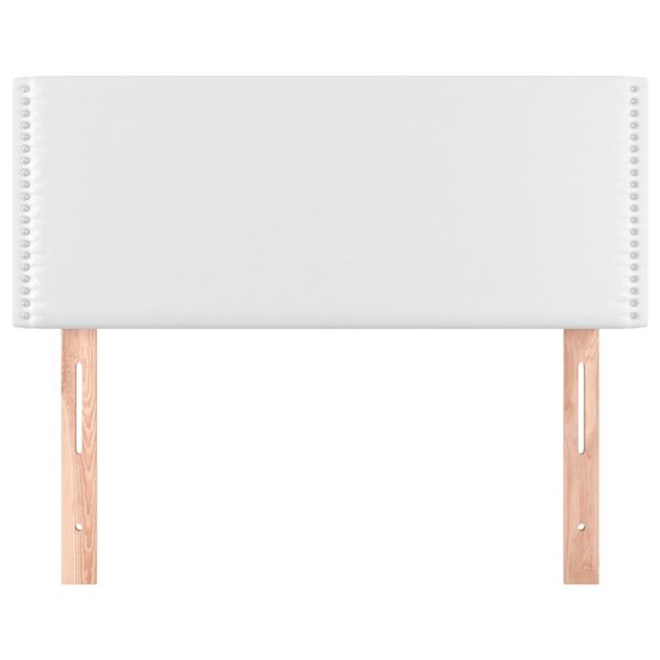 vidaXL Čelo postele b&iacute;l&eacute; 90x5x78/88 cm uměl&aacute; kůže