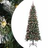 vidaXL Uměl&yacute; v&aacute;nočn&iacute; stromeček Zelen&aacute; 210 cm PVC, plast a ocel