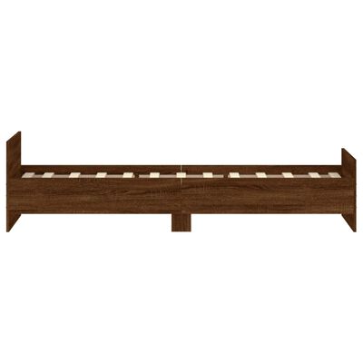 vidaXL Rám postele hnědý dub 75 x 190 cm Small Single kompozitní dřevo