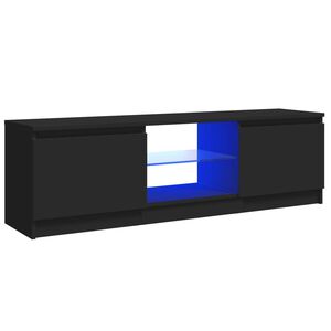 vidaXL TV skříňka s LED osvětlením černá 120 x 30 x 36 cm