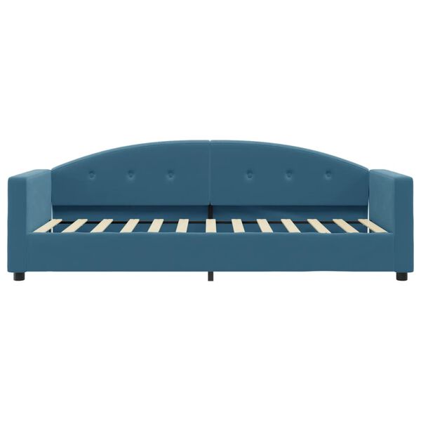 vidaXL Válenda s matrací modrá 80 x 200 cm samet