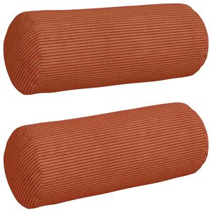 vidaXL Pol&scaron;t&aacute;ře 2 pcs Červen&aacute; oranžov&aacute; &Oslash; 15 x 40 cm Žebrovan&aacute; l&aacute;tka