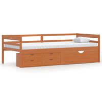 vidaXL Rám postele se zásuvkami medově hnědé borovice 90 x 200 cm